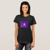 Lila-Star-Frauenschwarz-T - Shirt (Vorne ganz)