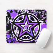 Lila-Star-Grafikmaus Mousepad (Mit Mouse)