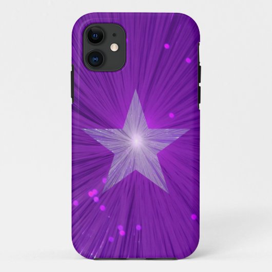 Lila-Star-iPhone Case-Mate iPhone Hülle (Rückseite)