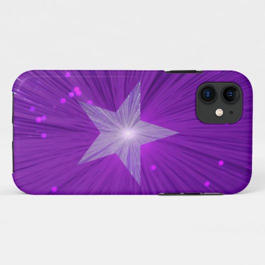 Lila-Star-iPhone Case-Mate iPhone Hülle (Rückseite (Horizontal))