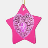 LILA Star Keramikornament (Links)