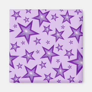 Lila-Star-Kühlschrankmagnet-Quadrat blass lila Magnet