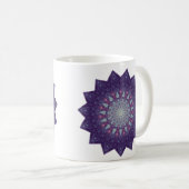 Lila Star Mandala Kaffeetasse (VorderseiteRechts)