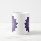 Lila Star Mandala Kaffeetasse (Mittel)
