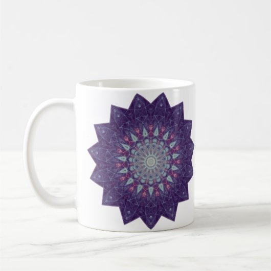 Lila Star Mandala Kaffeetasse (Links)