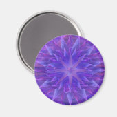 Lila Star Mandala Magnet (Vorderseite/Rückseite)