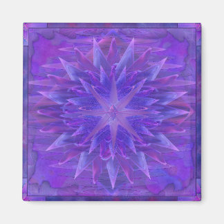 Lila Star Mandala Magnet
