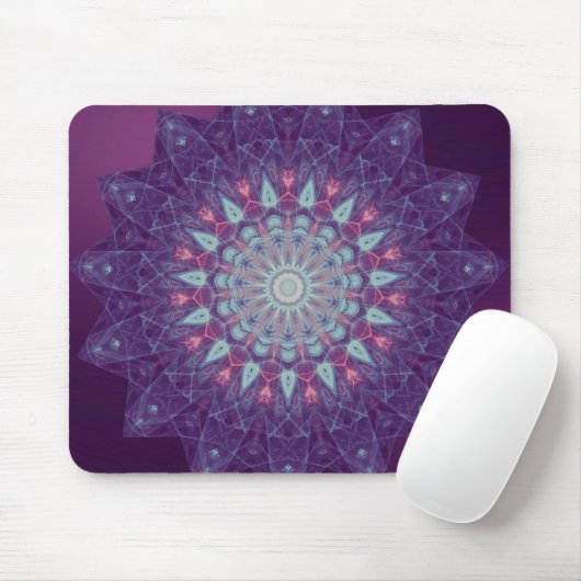 Lila Star Mandala Mousepad (Mit Mouse)
