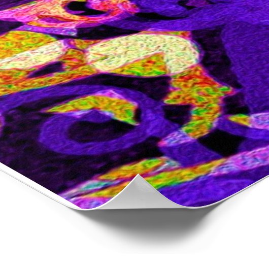 Lila Star Mandala Poster (Ecke)