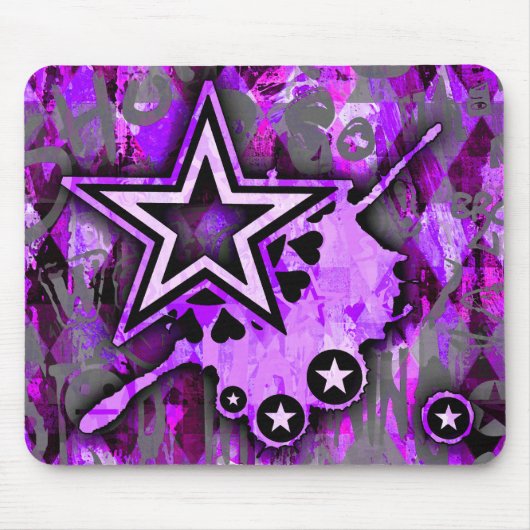 Lila Star Mousepad (Vorne)