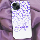 Lila Star-Muster für die Bezeichnung eines Monogra Case-Mate iPhone Hülle
