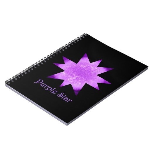 Lila-Star-Notebook Notizblock (Linke Seite)