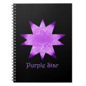 Lila-Star-Notebook Notizblock (Vorderseite)