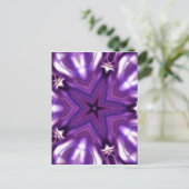 Lila Star Postkarte (Stehend Vorderseite)