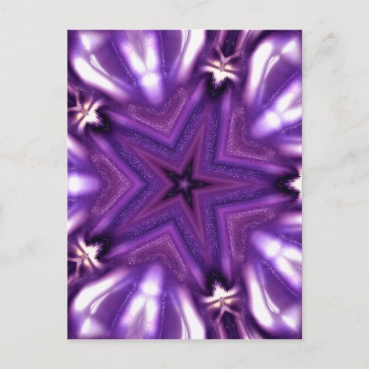 Lila Star Postkarte (Vorderseite)