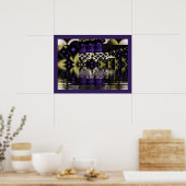 Lila Star-Reflektionen Poster (Küche)