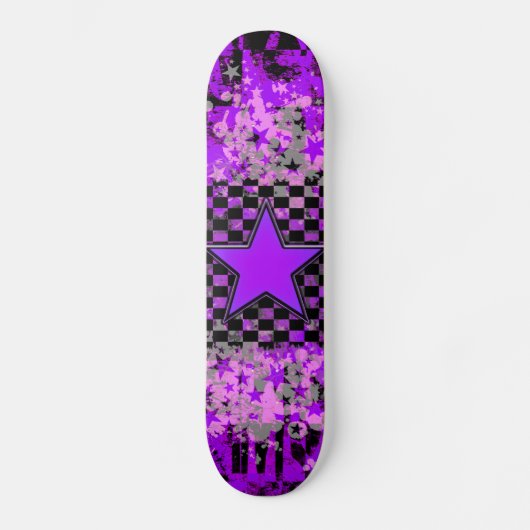 Lila-Star-Skateboard Skateboard (Vorderseite)