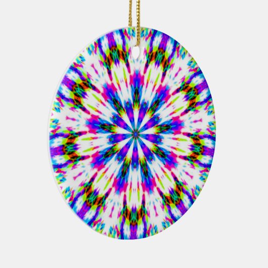 Lila Star Snowflake Keramik Ornament (Rechts)