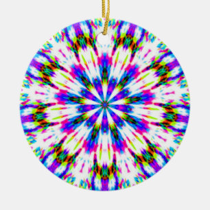 Lila Star Snowflake Keramik Ornament