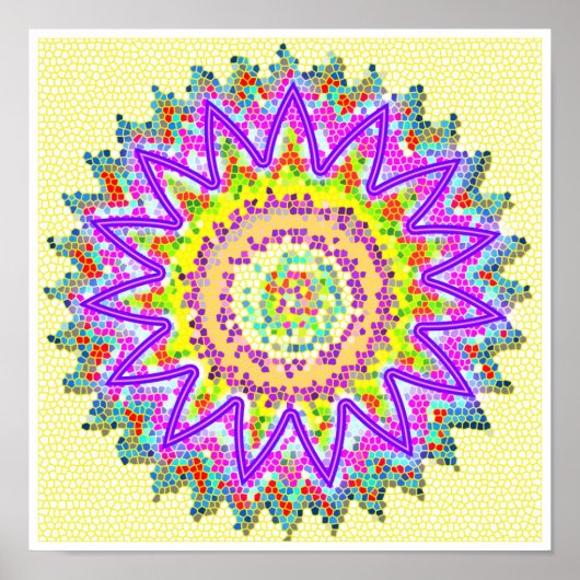 LILA Star Sparkling Chakra Poster (Vorne)