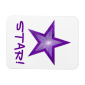 Lila Star 'STAR'-Magnet weiß Magnet (Horizontal)