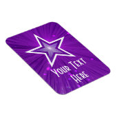 Lila Star-'Text'-flexibler Magnet (Rechte Seite)