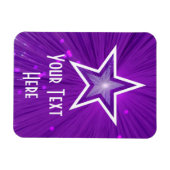 Lila Star-'Text'-flexibler Magnet (Horizontal)