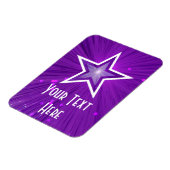 Lila Star-'Text'-flexibler Magnet (Linke Seite)