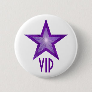 Lila-Star-VIP-Taste weiß Button