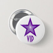 Lila-Star-VIP-Taste weiß Button (Vorne & Hinten)