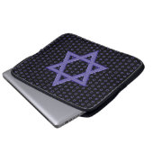 Lila Star von David Seamless Laptopschutzhülle (Vorne Knopf)