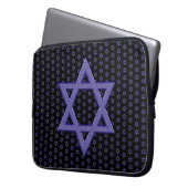 Lila Star von David Seamless Laptopschutzhülle (Vorderseite Links)