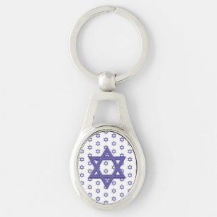 Lila Star von David Seamless Schlüsselanhänger