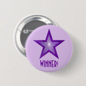 Lila Star 'WINNER' Button blass lila! (Vorne & Hinten)