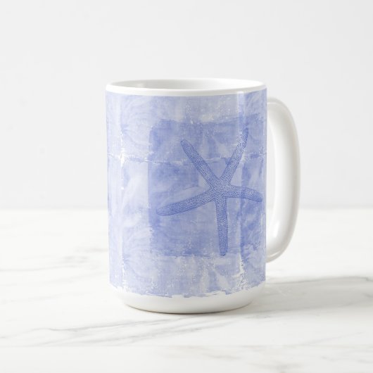 Lila Starfish Kaffeetasse (VorderseiteRechts)