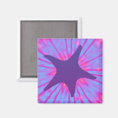 Lila Starfish Magnet (Vorderseite/Rückseite)