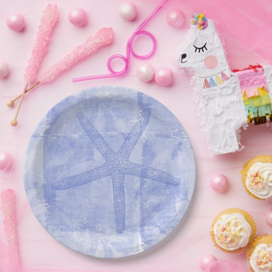 Lila Starfish Pappteller (Party)