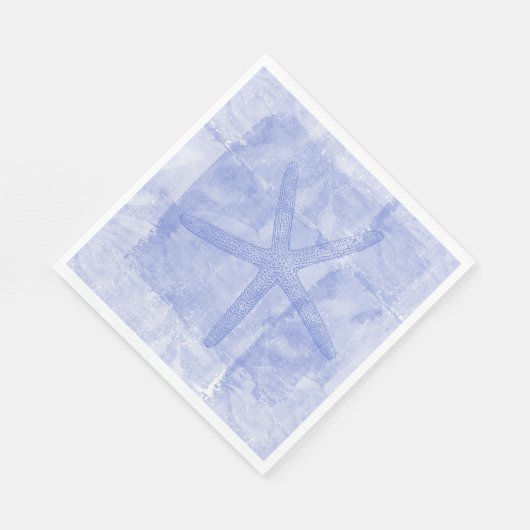 Lila Starfish Serviette (Ecke)