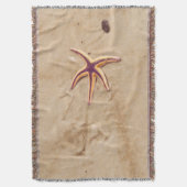 Lila Starfish Tanzen am Strand Decke (Vorderseite Vertikal)