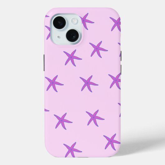 Lila Starfish TelefonCase Case-Mate iPhone Hülle (Rückseite)