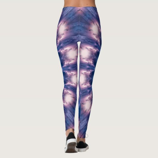 Lila Stärke Leggings (Rückseite)