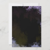 Lila Starry Foods Geburtstagsparty Einladung (Rückseite)