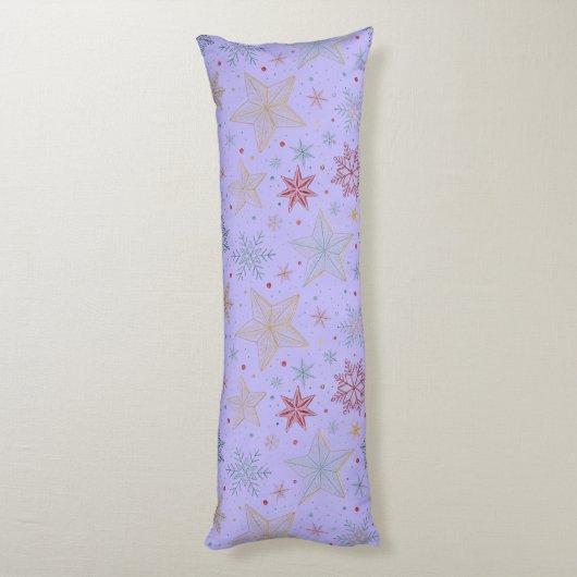 "Lila Starry Night Body Kissen (Rückseite (Vertikal))