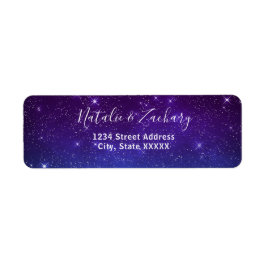Lila Starry Night Celestial Wedding Address