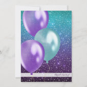 Lila Starry Night Couple oder Mommy Baby Dusche Einladung (Rückseite)