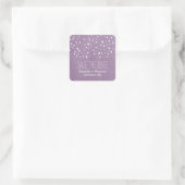 Lila Starry Night Save the Date Stickers (Tasche)