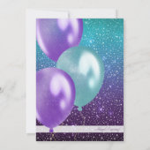 Lila Starry Night Virtual Baby Dusche per Mail Einladung (Rückseite)