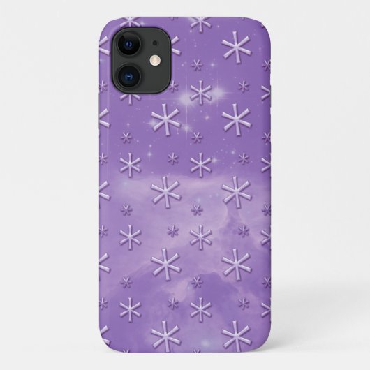 Lila Starry Sky Astrisk-Muster Case-Mate iPhone Hülle (Rückseite)