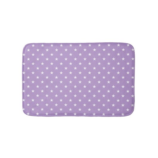 Lila Stars Bath Mat Badematte (Vorderseite)