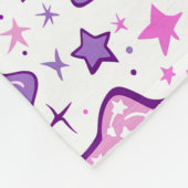 Lila Stars Cloud Kawaii Niedlich Blanket Fleecedecke (Ecke)